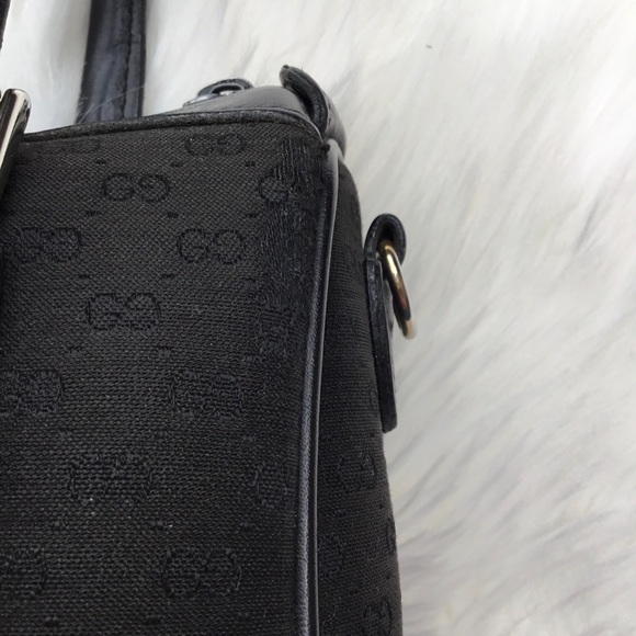 Vintage Gucci Boston Bag Web Black w/ Dust Bag - Picture 16 of 16